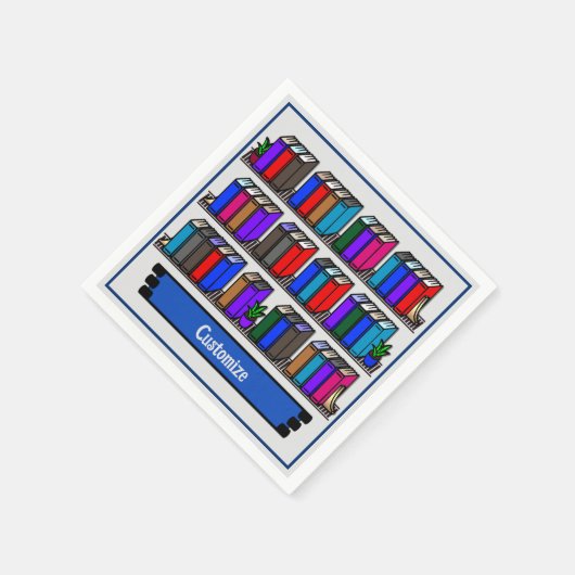 Little Library Book Club White Serviette (Ecke)