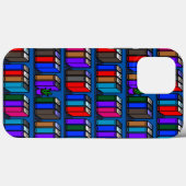 Little Library Book Shelves Aquamarin Case-Mate iPhone Hülle (Rückseite (Horizontal))