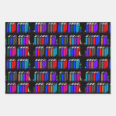 Little Library Book Shelves Dark Collection Geschenkpapier Set (Vorderseite 3)