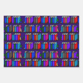 Little Library Book Shelves Dark Collection Geschenkpapier Set (Vorderseite 2)