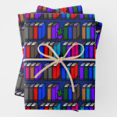 Little Library Book Shelves Dark Collection Geschenkpapier Set (Beispiel)