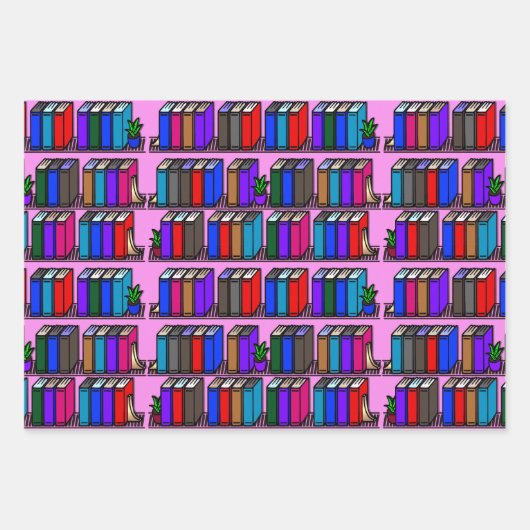 Little Library Book Shelves Light Collection Geschenkpapier Set (Vorderseite 3)