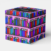 Little Library Book Shelves Pink Heart Geschenkschachtel (Rückseite)