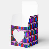 Little Library Book Shelves Pink Heart Geschenkschachtel (Geöffnet)