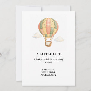 Little Lift Heißluftballon Baby Sprinkle Einladung