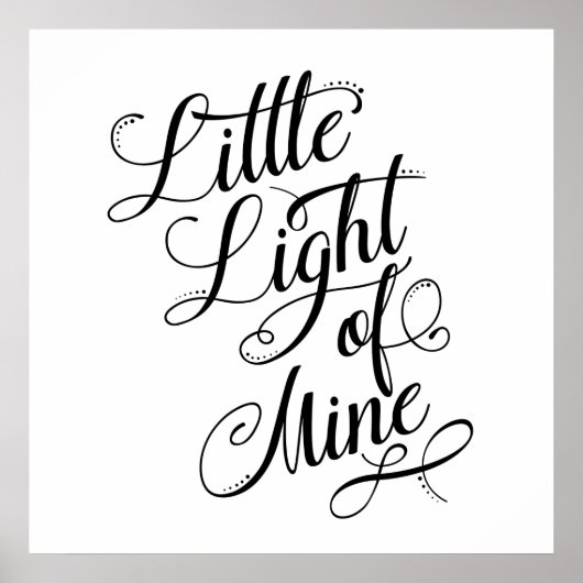 Little Light Of Mine Typography Poster (Vorne)