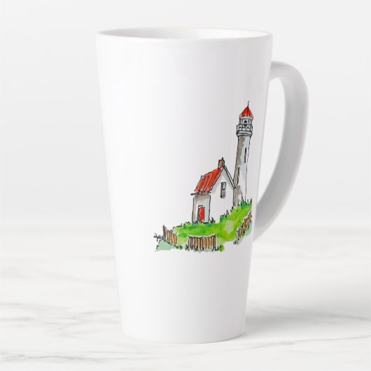 Little Lighthouse Wassercolor Milchtasse (Rechte Ecke)