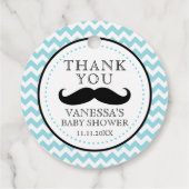 Little Lil' Man Mustache Boy Baby Showgeschenk Geschenkanhänger (Rückseite)