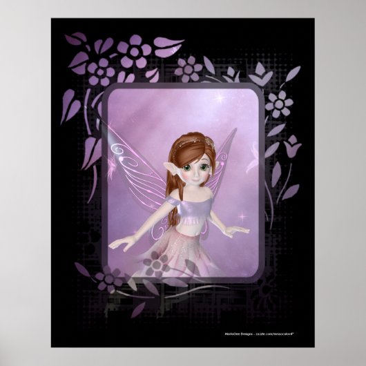 Little Lila Fairy Design 2 - Print Poster (Vorne)