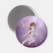 Little Lila Fairy - Fantasy Magnet (Vorderseite/Rückseite)