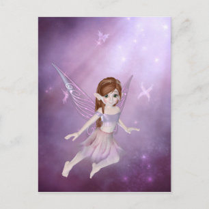 Little Lila Fairy - Fantasy Postcard Postkarte