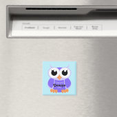 "Little Lila Owl" - personalisiert Magnet (In Situ (Geschirrspüler))