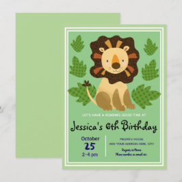 Little Lion Birthday Party Einladungen