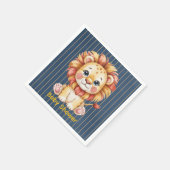 Little Lion Boy Baby Shower Serviette (Ecke)