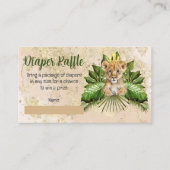 Little Lion Cub Tropical Baby Dusche Windel Raffel Begleitkarte (Vorderseite)