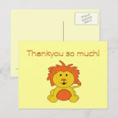 "Little Lion" Danke, Postcard Notes Postkarte (Vorne/Hinten)