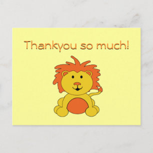 "Little Lion" Danke, Postcard Notes Postkarte