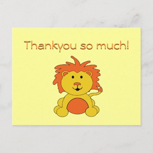 "Little Lion" Danke, Postcard Notes Postkarte (Vorderseite)