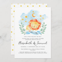 Little Lion ist ein Baby Watercolor Blue Baby Dusc