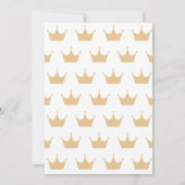 Little Lion King Baby Duwer Gender Neutral Einladung (Rückseite)