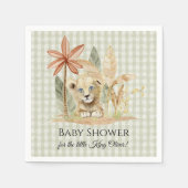 Little Lion King Zebra Giraffe Safari Baby Dusche Serviette (Vorderseite)