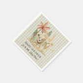 Little Lion King Zebra Giraffe Safari Baby Dusche Serviette (Ecke)