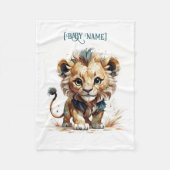 Little Lion Personalisiert Fleecedecke (Vorderseite)