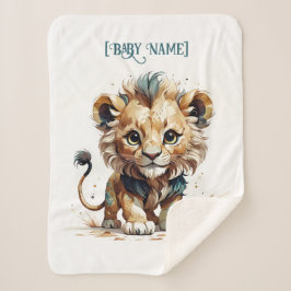 Little Lion Personalisiert Sherpadecke