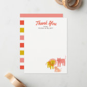 Little Lions Babydusche Flat Danke Notizen Karten (Vorderseite/Rückseite Beispiel)