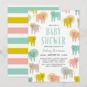 Little Lions Gender Neutral Baby Shower Einladung (Vorne/Hinten)