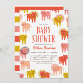 Little Lions Wüste Warm Baby Dusche Einladung (Vorne/Hinten)