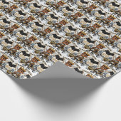Little Lites Black Purim Wrapping Paper Geschenkpapier (Ecke)
