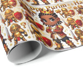 Little Lites Red Purim Wrapping Paper 2 Geschenkpapier (Rolleneckpunkt)