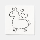 Little Llama Silhouette Serviette (Vorderseite)