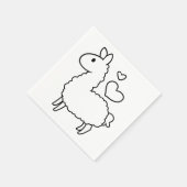 Little Llama Silhouette Serviette (Ecke)