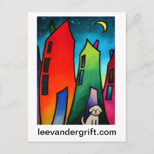 Little Lost dog.09 smlrjpg, leevandergrift.com Postkarte