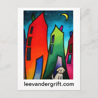 Little Lost dog.09 smlrjpg, leevandergrift.com Postkarte