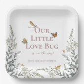 Little Love Bug Baby Shower Gender Neutral Pappteller (Vorderseite)