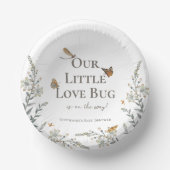 Little Love Bug Baby Shower Gender Neutral Pappteller (Vorderseite)