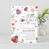 Little Love Bug Baby Shower Invitation Einladung (Stehend Vorderseite)