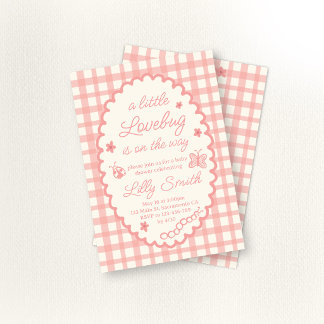 Little Love Bug Baby Shower Invitation Einladung