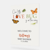 Little Love Bug Baby Shower Welcome Acrylschild (Winkel)