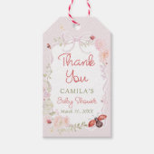 Little Love Bug Bloom Baby Shower Thank You Geschenkanhänger (Vorderseite)