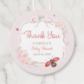 Little Love Bug Bloom Pink Baby Shower Thank you Geschenkanhänger (Vorderseite)