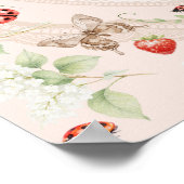 Little Love Bug Boho Baby Shower Welcome Poster (Ecke)