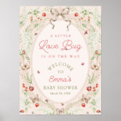 Little Love Bug Boho Baby Shower Welcome Poster (Vorne)