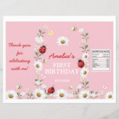 Little Love Bug Daisy Birthday Chip Bag Wrapper Flyer (Vorne)