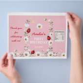 Little Love Bug Daisy Birthday Chip Bag Wrapper Flyer (Hand)