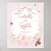 Little Love Bug Floral Bink Cards and Gifts Poster (Vorne)