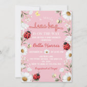 Little Love Bug Ladybug Daisy Baby Shower Einladung (Vorderseite)